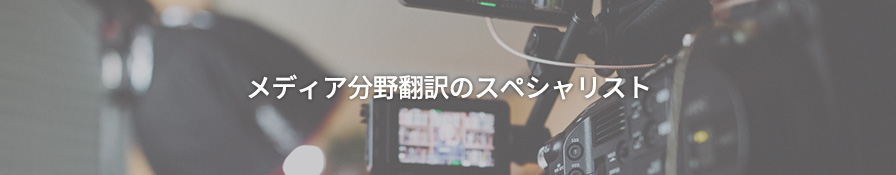 メディア分野翻訳のスペシャリスト